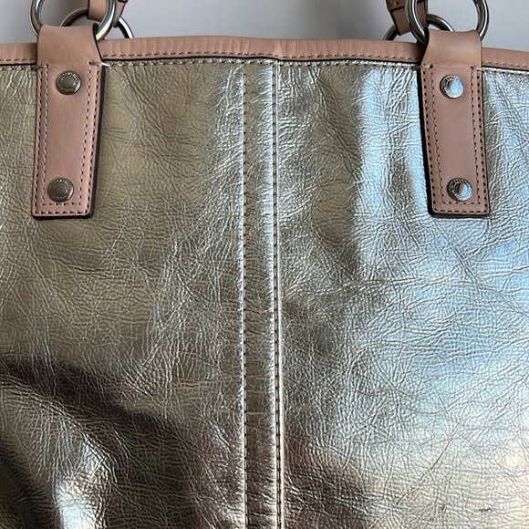 COACH Champagne Gold Tote - Picture 7 of 16